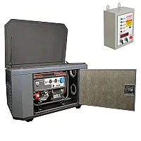 Генератор A-iPower A7000EAX в супертихом зимнем кожухе 1400SS RAL 7024 + блок автозапуска A-iPower 400 В, 25 А